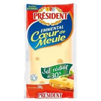 Emmental Coeur de meule sel réduit de 30%, Président (200 g)