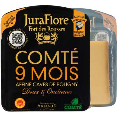 Comté AOP au lait cru affiné 9 mois affinage 35% MG, Juraflore (200 g)