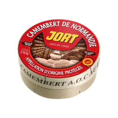 Camembert AOP au lait cru 22% MG, Jort (250 g)