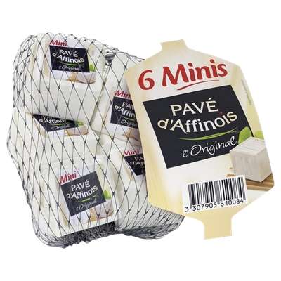 Minis fromages au lait pasteurisé L'original, Pavé D'Affinois (6 x 30 g)