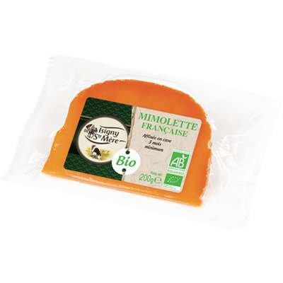 Mimolette demi-vieille BIO au lait pasteurisé 27%de MG, Isigny Sainte Mère (200 g)
