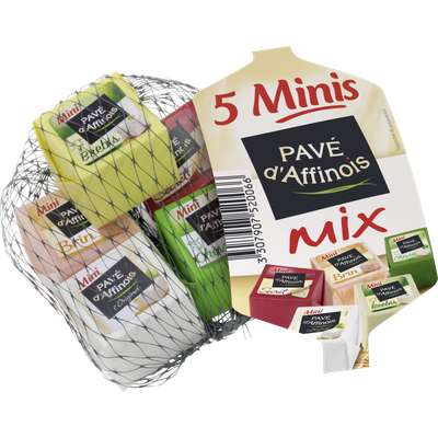 Minis fromages Mix Vache-chèvre-brebis, Pavé D'Affinois (5 x 26 g)