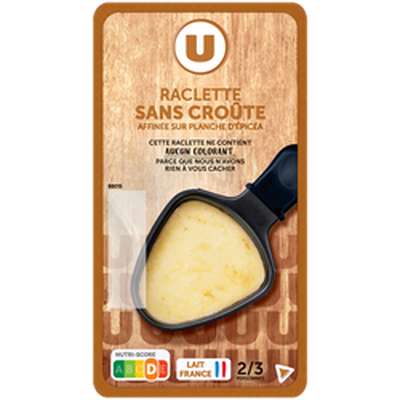 Raclette tranchée sans croûte nature, U (400 g)