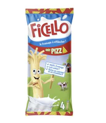 Fromage à pâte filée goût pizza, Ficello (x 4, 80 g)