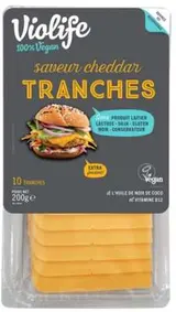 Tranches saveur cheddar préparation alimentaire à base d'huile de noix coco, Violife (200 g)