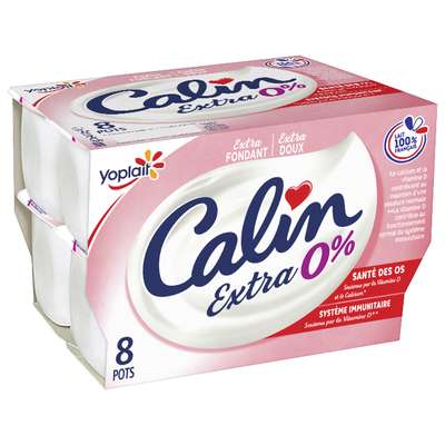 Fromage blanc Calin nature 0% de MG, Yoplait (8 x 100 g)