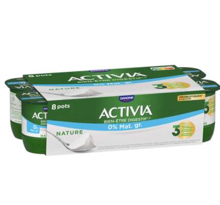 Yaourt au bifidus 0,1% de MG, Activia (8 x 125 g)
