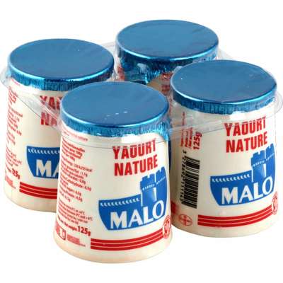 Yaourt nature, Malo (4 x 125 g)