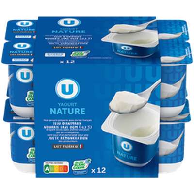 Yaourt nature, U (12 x 125 g)