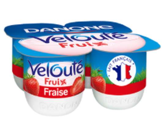 Yaourts veloutés aux fraises, Danone (4 x 125 g)