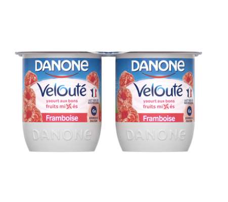 Yaourts aux fruits brassés à la framboise, Danone (4 x 125 g)