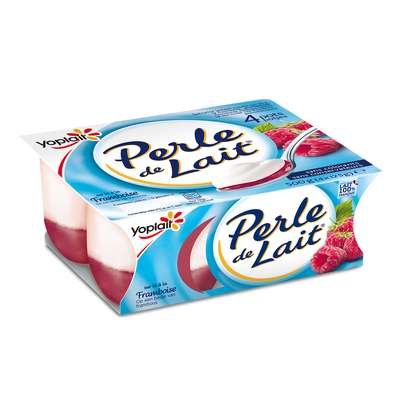 Perle de Lait lit de framboise, Yoplait (4 x 125 g)