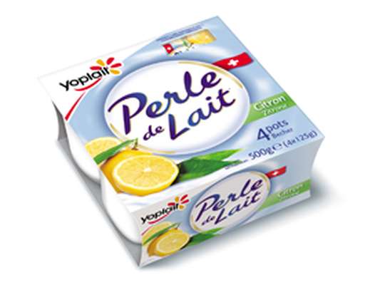 Perle de Lait saveur citron, Yoplait (4 x 125 g)