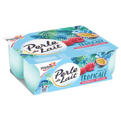 Perle de lait framboise & passion, Yoplait (4 x 125 g)