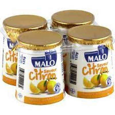Yaourt citron, Malo (4 x 125 g)
