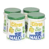 Yaourt citron BIO, Malo (4 x 125 g)