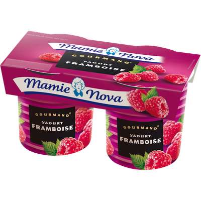 Yaourt Gourmand Framboise, Mamie Nova (2 x 150 g)