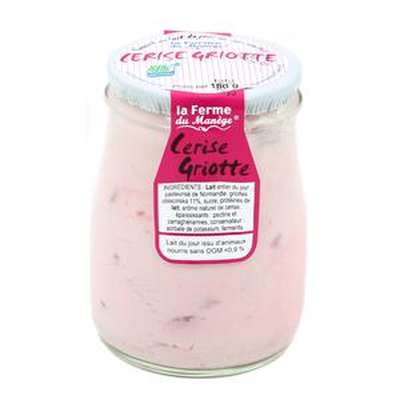 Yaourt entier au lait du jour cerises griottes, La Ferme du Manège (180 g)