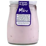 Yaourt entier brassé au lait du jour à la mûre, La Ferme du manège (180 g)