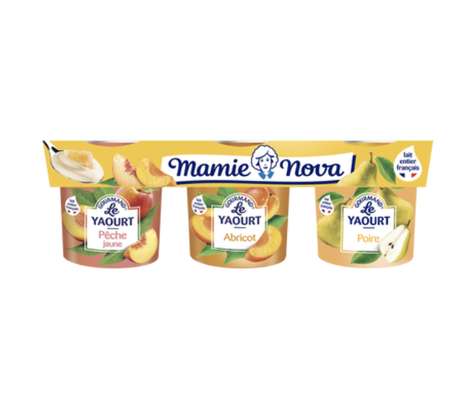 Yaourt brassés aux fruits jaunes gourmand, Mamie Nova  (6 x 150 g)
