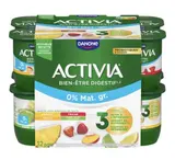 Yaourt au bifidus aux fruits panaché 0% de MG, Activia (12 x 125 g)