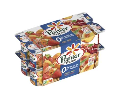 Yaourt 0% aux fruits panaché  MG, Panier de Yoplait (16 x 125 g)