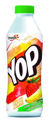 Yaourt à boire fraise/banane, Yop (825 g)