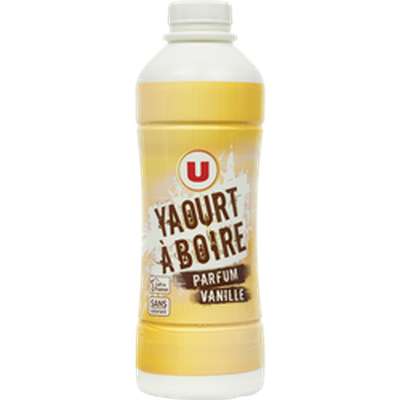 Yaourt à boire parfum vanille, U (850 g)
