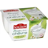 Yaourt brassé nature au lait entier de chèvre, Soignon (4 x 110 g)