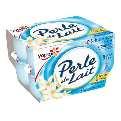 Perle de Lait saveur vanille, Yoplait (8 x 125 g)