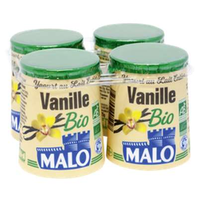 Yaourt à la vanille BIO, Malo (4 x 125 g)