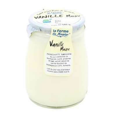 Yaourt maigre entier au lait du jour vanille, La Ferme du Manège (180 g)