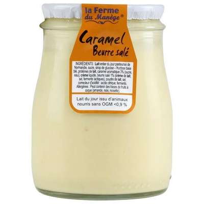 Yaourt entier au lait du jour caramel beurre salé, La Ferme du Manège (180 g)