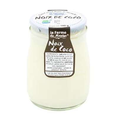 Yaourt entier au lait du jour noix de coco, La Ferme du Manège (180 g)