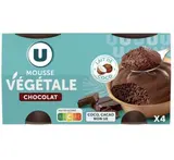 Mousse végétale au chocolat, U (4 x 55 g)