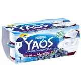 Yaourt nature sur lit de myrtilles à la Grecque Yaos, Nestlé (4 x 125 g)