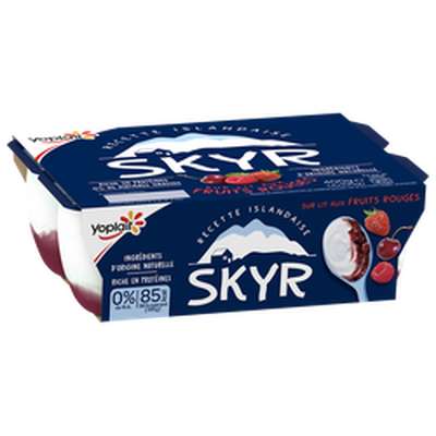 Skyr fruits rouges 0% mg, Yoplait (4 x 100 g)