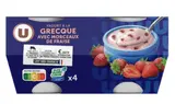 Yaourts à la grecque avec morceaux de fraise Bleu Blanc Coeur, U (4 x 150 g)