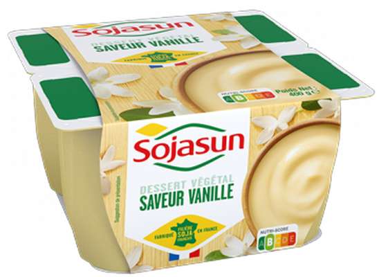 Dessert végétal saveur Vanille, Sojasun (4 x 100 g)