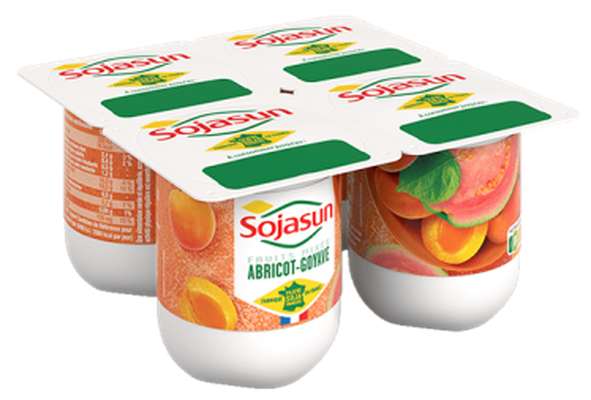 Dessert végétal Abricot Goyave, Sojasun (4 x 100 g)