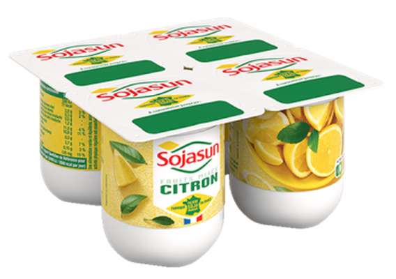 Dessert végétal Citron, Sojasun (4 x 100 g)