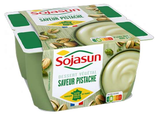 Dessert végétal saveur Pistache, Sojasun (4 x 100 g)
