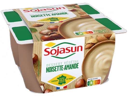 Dessert végétal Noisettes Amandes, Sojasun (4 x 100 g)