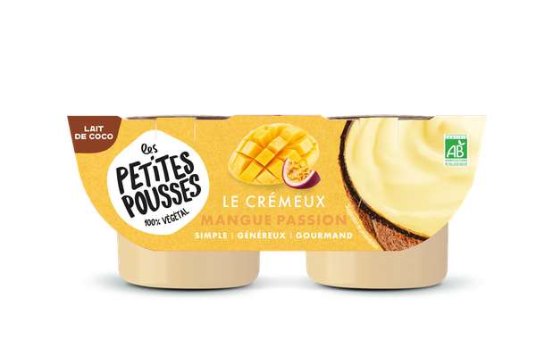 Brassé de coco fermenté Mangue Passion BIO, Les Petites Pousses (x 2, 200 g)