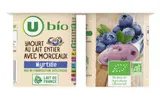 Yaourts brassés sucrés aux myrtilles, U Bio (4 x 125 g)