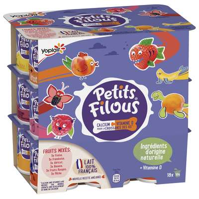Petits Filous aux fruits panaché, Yoplait (18 x 50 g)