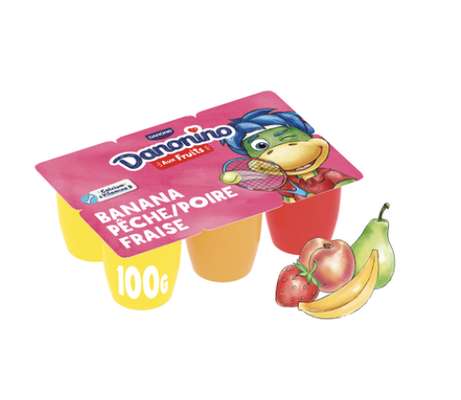 Danonino fraise poire et banane, Gervais (6 x 100 g)