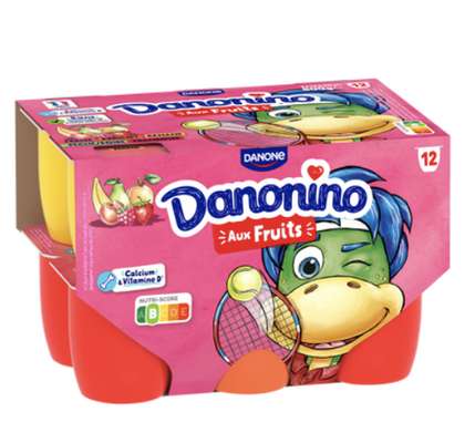 Danonino aux fruits panaché, Danone (12 x 50 g)