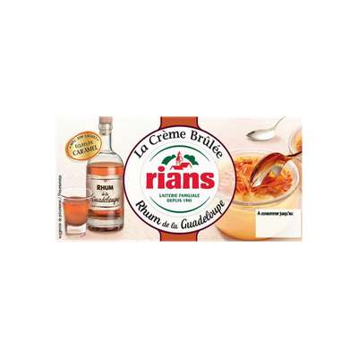 Crème brûlée au rhum de Guadeloupe, Rians (200g)