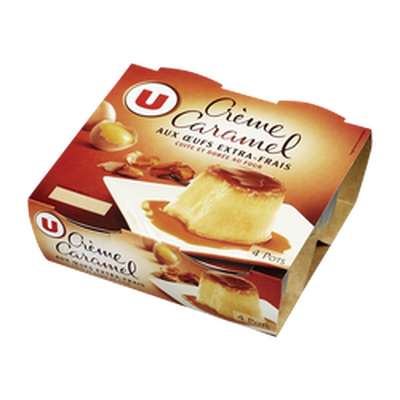 Crème caramel, U (4 x 100 g)